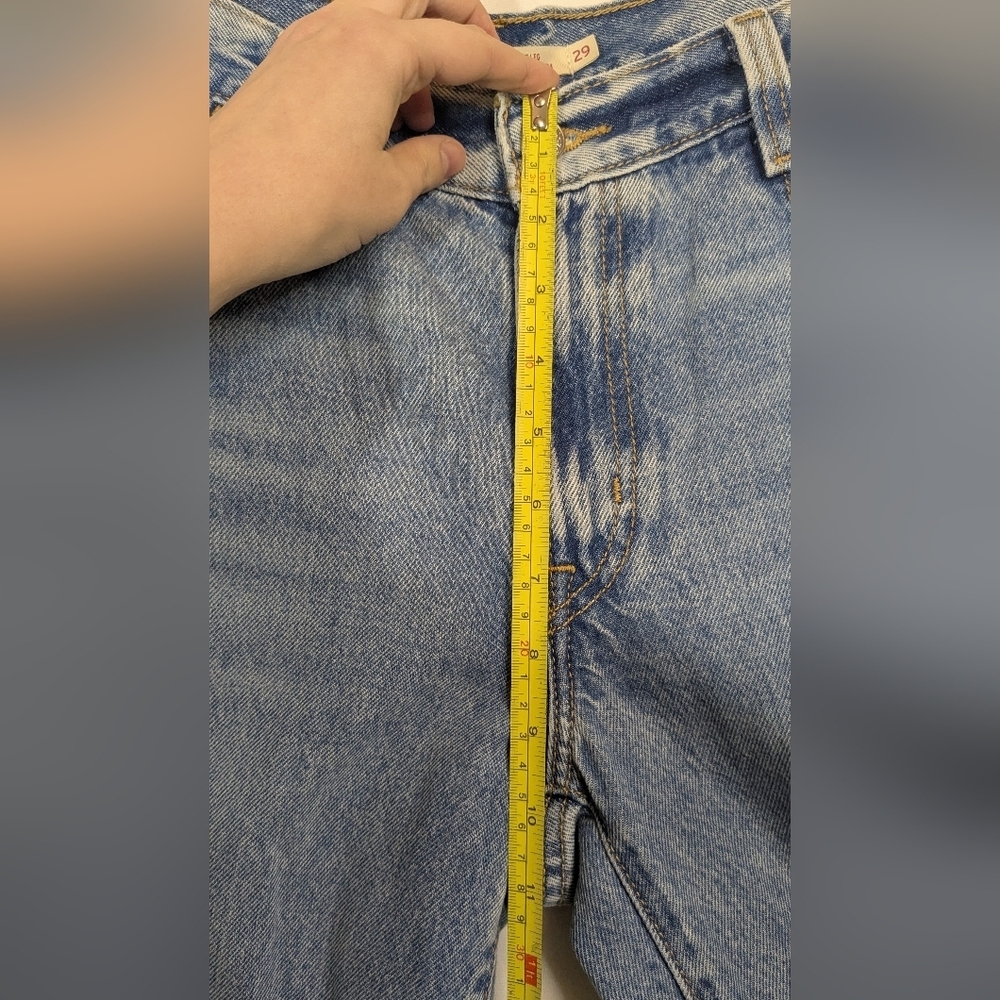 Levi's sz 29 94' Baggy Wide Leg ripped light wash jeans - 29x31 - Picture 6 of 8
